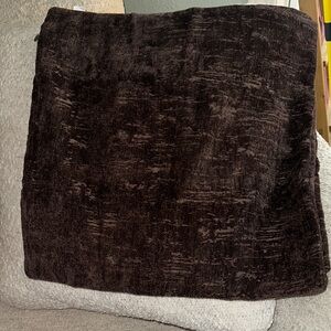 Luxurious Brown Throw Pillow Covers Set of 2 17 x 17